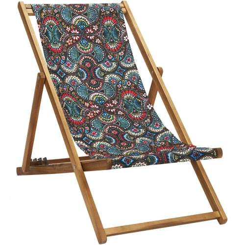 Vent De Bohème Bains De Soleil Et Chaises Longues Toile De Chilienne Prête à Poser Imprimé Design Fleuri 4 Vent De Bohème Bains De Soleil Et Chaises Longues Toile De Chilienne Prête à Poser Imprimé Design Fleuri – Image 2