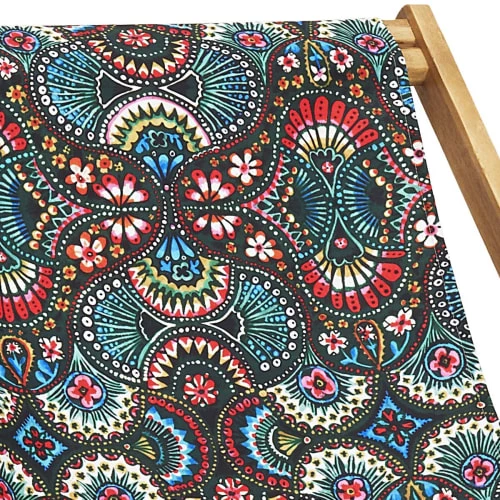 Vent De Bohème Bains De Soleil Et Chaises Longues Toile De Chilienne Prête à Poser Imprimé Design Fleuri 5 Vent De Bohème Bains De Soleil Et Chaises Longues Toile De Chilienne Prête à Poser Imprimé Design Fleuri – Image 3