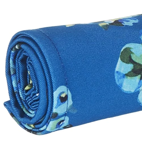 Vent De Bohème Bains De Soleil Et Chaises Longues Toile De Chilienne Prête à Poser Imprimé Fleuri Bleu 6 Vent De Bohème Bains De Soleil Et Chaises Longues Toile De Chilienne Prête à Poser Imprimé Fleuri Bleu – Image 4