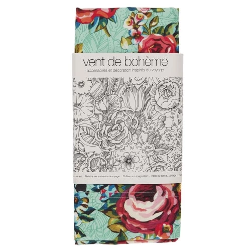 Vent De Bohème Bains De Soleil Et Chaises Longues Toile De Chilienne Prête à Poser Imprimé Fleuri Graphique 6 Vent De Bohème Bains De Soleil Et Chaises Longues Toile De Chilienne Prête à Poser Imprimé Fleuri Graphique – Image 4