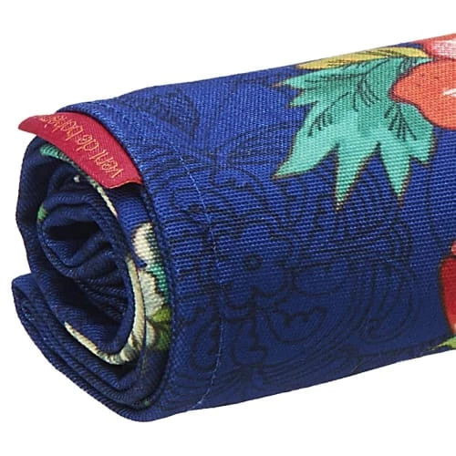 Vent De Bohème Bains De Soleil Et Chaises Longues Toile De Chilienne Prête à Poser Imprimé Fleuri Indigo 7 Vent De Bohème Bains De Soleil Et Chaises Longues Toile De Chilienne Prête à Poser Imprimé Fleuri Indigo – Image 5