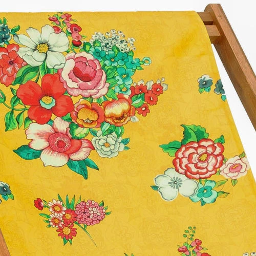 Vent De Bohème Bains De Soleil Et Chaises Longues Toile De Chilienne Prête à Poser Imprimé Fleuri Jaune 5 Vent De Bohème Bains De Soleil Et Chaises Longues Toile De Chilienne Prête à Poser Imprimé Fleuri Jaune – Image 3