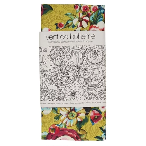 Vent De Bohème Bains De Soleil Et Chaises Longues Toile De Chilienne Prête à Poser Imprimé Fleuri Jaune 6 Vent De Bohème Bains De Soleil Et Chaises Longues Toile De Chilienne Prête à Poser Imprimé Fleuri Jaune – Image 4