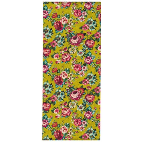 Vent De Bohème Bains De Soleil Et Chaises Longues Toile De Chilienne Prête à Poser Imprimé Fleuri Jaune 7 Vent De Bohème Bains De Soleil Et Chaises Longues Toile De Chilienne Prête à Poser Imprimé Fleuri Jaune – Image 5