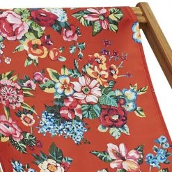 Vent De Bohème Bains De Soleil Et Chaises Longues Toile De Chilienne Prête à Poser Imprimé Fleuri Orange -Fauteuils de jardin Soldes Boutique toile de chilienne prete a poser imprime fleuri orange 2