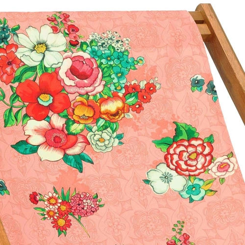 Vent De Bohème Bains De Soleil Et Chaises Longues Toile De Chilienne Prête à Poser Imprimé Fleuri Pêche 5 Vent De Bohème Bains De Soleil Et Chaises Longues Toile De Chilienne Prête à Poser Imprimé Fleuri Pêche – Image 3