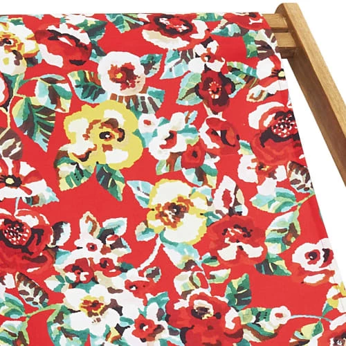 Vent De Bohème Bains De Soleil Et Chaises Longues Toile De Chilienne Prête à Poser Imprimé Fleuri Rouge 5 Vent De Bohème Bains De Soleil Et Chaises Longues Toile De Chilienne Prête à Poser Imprimé Fleuri Rouge – Image 3