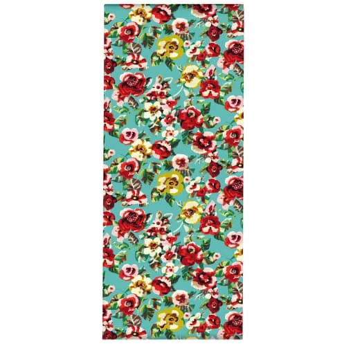 Vent De Bohème Bains De Soleil Et Chaises Longues Toile De Chilienne Prête à Poser Imprimé Fleuri Turquoise 7 Vent De Bohème Bains De Soleil Et Chaises Longues Toile De Chilienne Prête à Poser Imprimé Fleuri Turquoise – Image 5