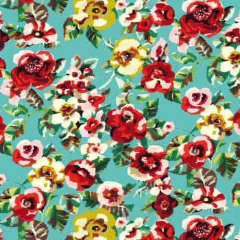 Vent De Bohème Bains De Soleil Et Chaises Longues Toile De Chilienne Prête à Poser Imprimé Fleuri Turquoise 8 Vent De Bohème Bains De Soleil Et Chaises Longues Toile De Chilienne Prête à Poser Imprimé Fleuri Turquoise – Image 6