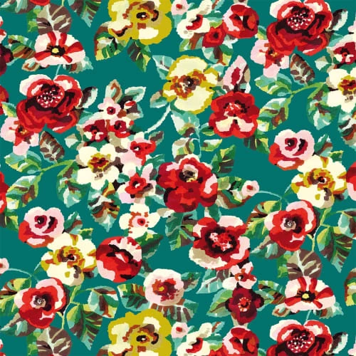 Vent De Bohème Bains De Soleil Et Chaises Longues Toile De Chilienne Prête à Poser Imprimé Fleuri Vert 3 Vent De Bohème Bains De Soleil Et Chaises Longues Toile De Chilienne Prête à Poser Imprimé Fleuri Vert