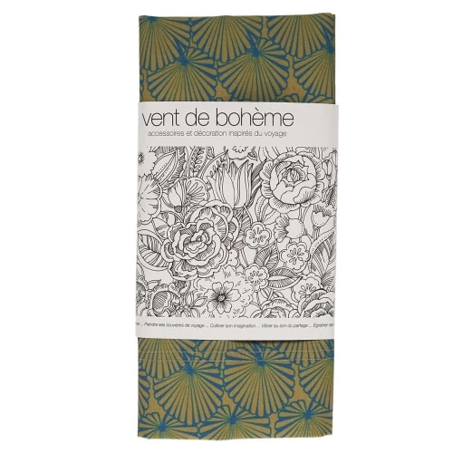 Vent De Bohème Bains De Soleil Et Chaises Longues Toile De Chilienne Prête à Poser Imprimé Graphique Doré 6 Vent De Bohème Bains De Soleil Et Chaises Longues Toile De Chilienne Prête à Poser Imprimé Graphique Doré – Image 4