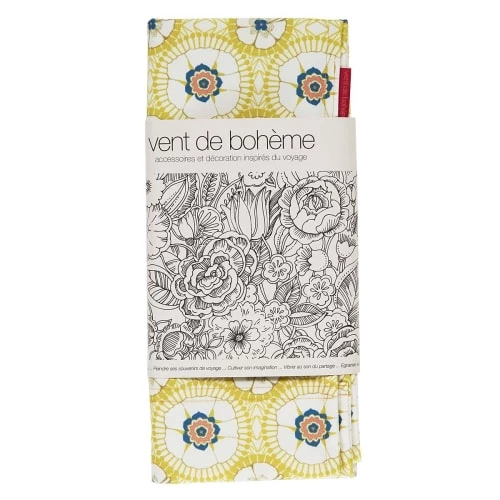 Vent De Bohème Bains De Soleil Et Chaises Longues Toile De Chilienne Prête à Poser Imprimé Graphique Jaune 6 Vent De Bohème Bains De Soleil Et Chaises Longues Toile De Chilienne Prête à Poser Imprimé Graphique Jaune – Image 4