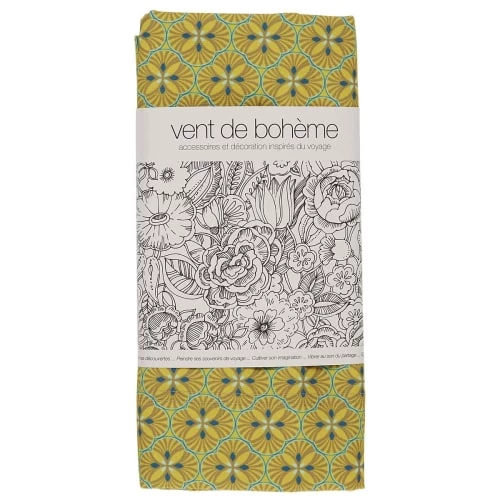 Vent De Bohème Bains De Soleil Et Chaises Longues Toile De Chilienne Prête à Poser Imprimé Graphique Jaune 6 Vent De Bohème Bains De Soleil Et Chaises Longues Toile De Chilienne Prête à Poser Imprimé Graphique Jaune – Image 4