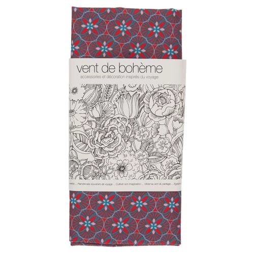 Vent De Bohème Bains De Soleil Et Chaises Longues Toile De Chilienne Prête à Poser Imprimé Graphique Rouge 6 Vent De Bohème Bains De Soleil Et Chaises Longues Toile De Chilienne Prête à Poser Imprimé Graphique Rouge – Image 4