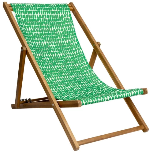 Vent De Bohème Bains De Soleil Et Chaises Longues Toile De Chilienne Prête à Poser Imprimé Graphique Vert 4 Vent De Bohème Bains De Soleil Et Chaises Longues Toile De Chilienne Prête à Poser Imprimé Graphique Vert – Image 2