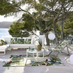 Maisons Du Monde Matelas Pour Bain De Soleil Toile De Transat Imprimé Tropical Compatible Avec Chilienne PANAMA -Fauteuils de jardin Soldes Boutique toile de transat imprime tropical compatible avec chilienne panama 1000 8 29 177641 6