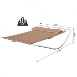 Outsunny Bains De Soleil Et Chaises Longues Transat Bain De Soleil à Bascule 2 Places Marron 10 Outsunny Bains De Soleil Et Chaises Longues Transat Bain De Soleil à Bascule 2 Places Marron -Fauteuils de jardin Soldes Boutique transat bain de soleil a bascule 2 places marron 2