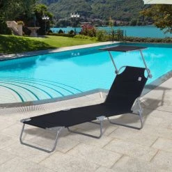 Outsunny Bains De Soleil Et Chaises Longues Transat Bain De Soleil Pliable Grand Confort -Fauteuils de jardin Soldes Boutique transat bain de soleil pliable grand confort 1