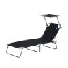 Outsunny Bains De Soleil Et Chaises Longues Transat Bain De Soleil Pliable Grand Confort -Fauteuils de jardin Soldes Boutique transat bain de soleil pliable grand confort