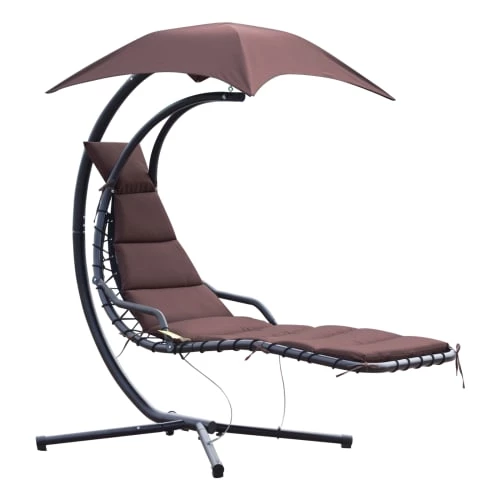 Outsunny Bains De Soleil Et Chaises Longues Transat Bain De Soleil Suspendu Marron 3 Outsunny Bains De Soleil Et Chaises Longues Transat Bain De Soleil Suspendu Marron