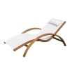 Outsunny Bains De Soleil Et Chaises Longues Transat Bois Massif Naturel Beige Blanc -Fauteuils de jardin Soldes Boutique transat bois massif naturel beige blanc