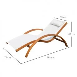 Outsunny Bains De Soleil Et Chaises Longues Transat Bois Massif Naturel Beige Blanc 10 Outsunny Bains De Soleil Et Chaises Longues Transat Bois Massif Naturel Beige Blanc -Fauteuils de jardin Soldes Boutique transat bois massif naturel beige blanc 2