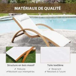 Outsunny Bains De Soleil Et Chaises Longues Transat Bois Massif Naturel Beige Blanc 11 Outsunny Bains De Soleil Et Chaises Longues Transat Bois Massif Naturel Beige Blanc -Fauteuils de jardin Soldes Boutique transat bois massif naturel beige blanc 3
