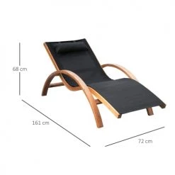 Outsunny Bains De Soleil Et Chaises Longues Transat Bois Massif Naturel Beige Noir 10 Outsunny Bains De Soleil Et Chaises Longues Transat Bois Massif Naturel Beige Noir -Fauteuils de jardin Soldes Boutique transat bois massif naturel beige noir 2