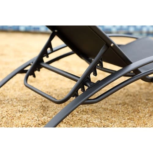 Concept Usine Bains De Soleil Et Chaises Longues Transat Empilable Et Ajustable En Aluminium Noir 5 Concept Usine Bains De Soleil Et Chaises Longues Transat Empilable Et Ajustable En Aluminium Noir – Image 3