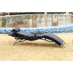 Concept Usine Bains De Soleil Et Chaises Longues Transat Empilable Et Ajustable En Aluminium Noir 11 Concept Usine Bains De Soleil Et Chaises Longues Transat Empilable Et Ajustable En Aluminium Noir -Fauteuils de jardin Soldes Boutique transat empilable et ajustable en aluminium noir 3