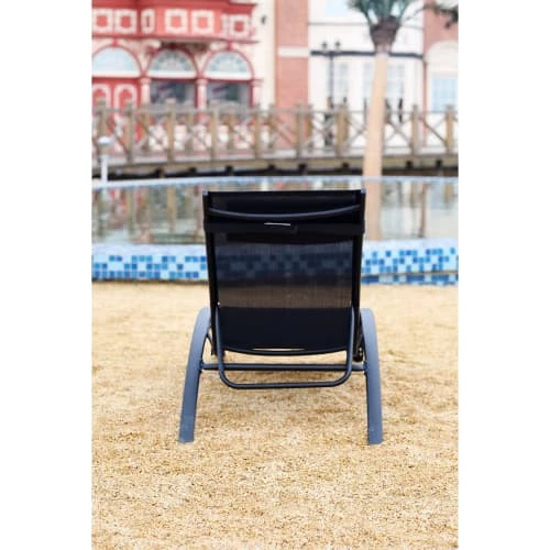 Concept Usine Bains De Soleil Et Chaises Longues Transat Empilable Et Ajustable En Aluminium Noir 7 Concept Usine Bains De Soleil Et Chaises Longues Transat Empilable Et Ajustable En Aluminium Noir – Image 5