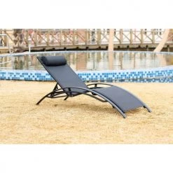 Concept Usine Bains De Soleil Et Chaises Longues Transat Empilable Et Ajustable En Aluminium Noir 13 Concept Usine Bains De Soleil Et Chaises Longues Transat Empilable Et Ajustable En Aluminium Noir -Fauteuils de jardin Soldes Boutique transat empilable et ajustable en aluminium noir 5