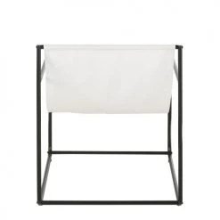 Maisons Du Monde Fauteuils De Jardin Transat En Toile Enduite écrue Et Acier Noir -Fauteuils de jardin Soldes Boutique transat en toile enduite ecrue et acier noir 1000 4 36 219304 4
