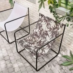 Maisons Du Monde Fauteuils De Jardin Transat En Toile Enduite écrue Et Acier Noir -Fauteuils de jardin Soldes Boutique transat en toile enduite ecrue et acier noir 1000 4 36 219304 5