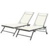 Avril Paris Bains De Soleil Et Chaises Longues Transat Inclinable En Textilène Argenté Et Beige 2 Avril Paris Bains De Soleil Et Chaises Longues Transat Inclinable En Textilène Argenté Et Beige -Fauteuils de jardin Soldes Boutique transat inclinable en textilene argente et beige
