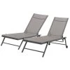 Avril Paris Bains De Soleil Et Chaises Longues Transat Inclinable En Textilène Argenté Et Taupe 2 Avril Paris Bains De Soleil Et Chaises Longues Transat Inclinable En Textilène Argenté Et Taupe -Fauteuils de jardin Soldes Boutique transat inclinable en textilene argente et taupe