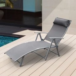 Outsunny Bains De Soleil Et Chaises Longues Transat Inclinable Multi-positions Pliable Gris 9 Outsunny Bains De Soleil Et Chaises Longues Transat Inclinable Multi-positions Pliable Gris -Fauteuils de jardin Soldes Boutique transat inclinable multi positions pliable gris 1