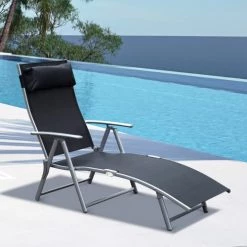 Outsunny Bains De Soleil Et Chaises Longues Transat Inclinable Multi-positions Pliable Noir 9 Outsunny Bains De Soleil Et Chaises Longues Transat Inclinable Multi-positions Pliable Noir -Fauteuils de jardin Soldes Boutique transat inclinable multi positions pliable noir 1