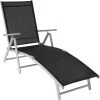 Tectake Bains De Soleil Et Chaises Longues Transat Noir/gris -Fauteuils de jardin Soldes Boutique transat noir gris