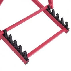 Beliani Bains De Soleil Et Chaises Longues Transat Pliable En Aluminium Et Polyester Rouge -Fauteuils de jardin Soldes Boutique transat pliable en aluminium et polyester rouge 5