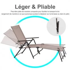 Outsunny Bains De Soleil Et Chaises Longues Transat Pliable Inclinable 5 Positions Métal époxy Textilène 13 Outsunny Bains De Soleil Et Chaises Longues Transat Pliable Inclinable 5 Positions Métal époxy Textilène -Fauteuils de jardin Soldes Boutique transat pliable inclinable 5 positions metal epoxy textilene 11